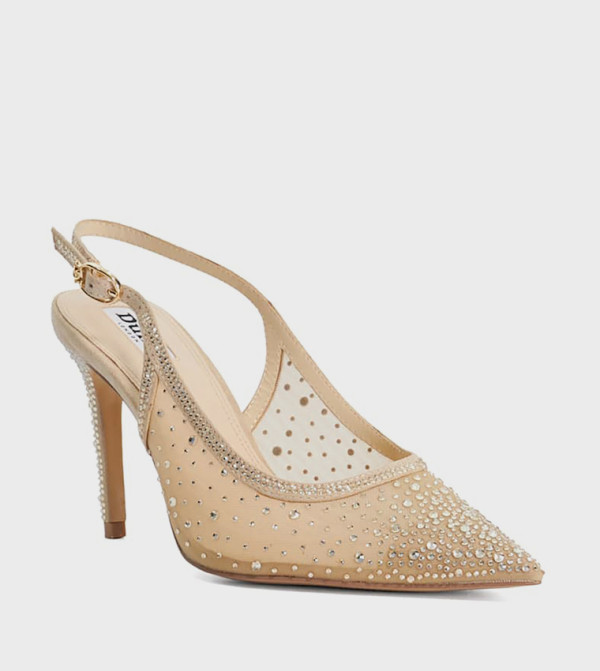 COMPASSIONATE Embellished Slingback Pumps