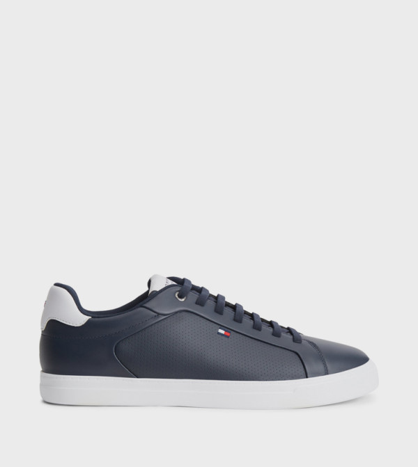 Icon Court Light Leather Lace-Up Sneakers