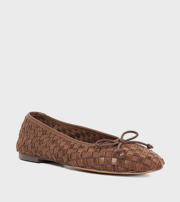 HEAT Braided Bow Detail Ballerinas