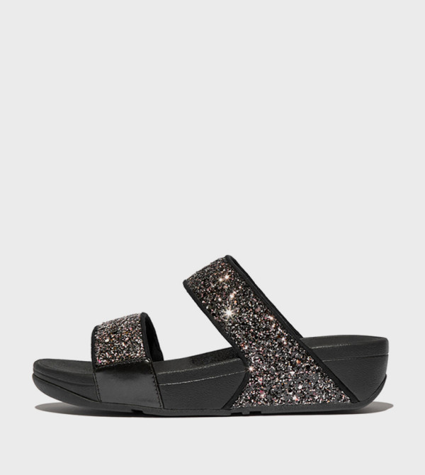 LULU Multi Tonal Glitter Wedge Sandals