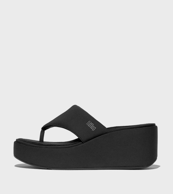 Logo Printed Wedge Sandals