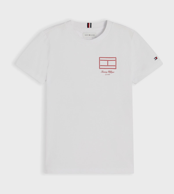Flag Detail Short Sleeves T-Shirt