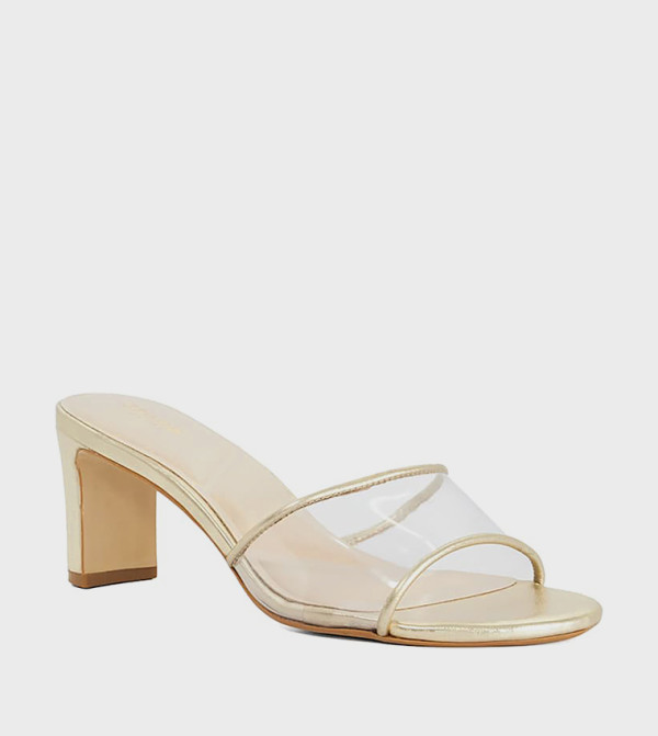 MARLO Clear Strap Heeled Sandals