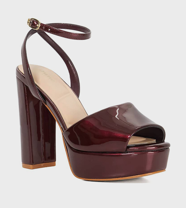 MAYE Ankle Strap Platform Heel Sandals
