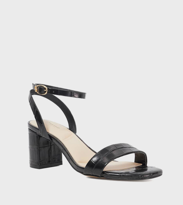 MELINI Textured Block Heel Sandals
