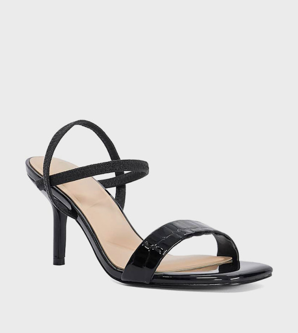 METHODICAL Textured Heeled Sandals
