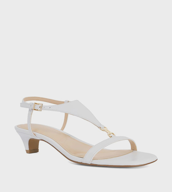 MONACOS Textured Heeled Sandals
