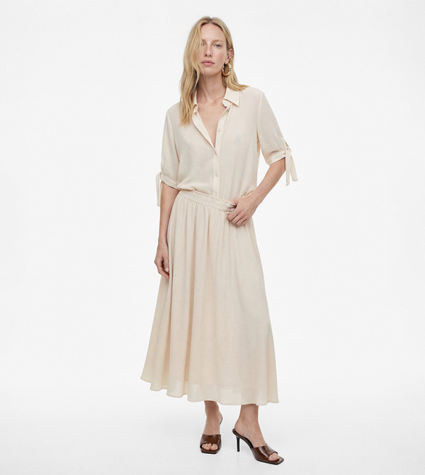 Tie Cuff Detail Short Sleeve Shirt