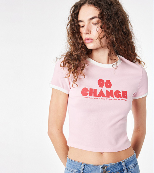 Graphic Crew Neck Slim Fit T-Shirt