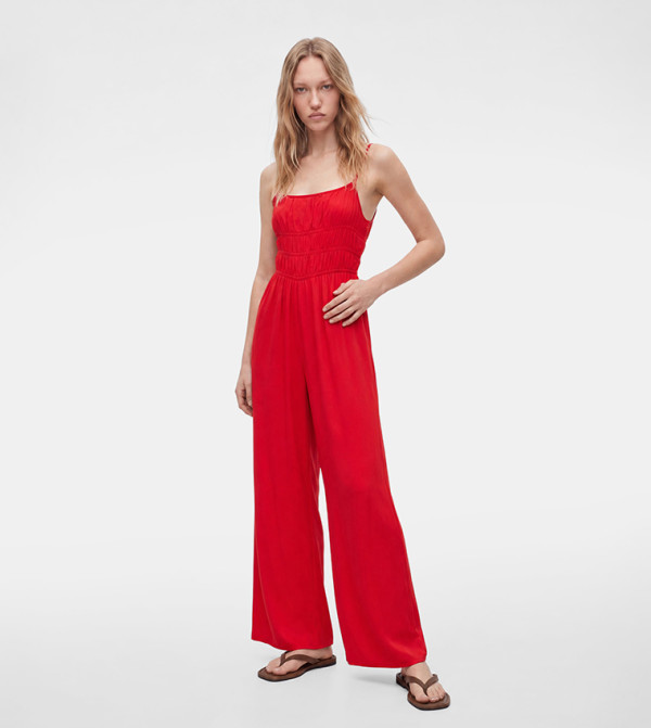 Solid Strappy Jumpsuit