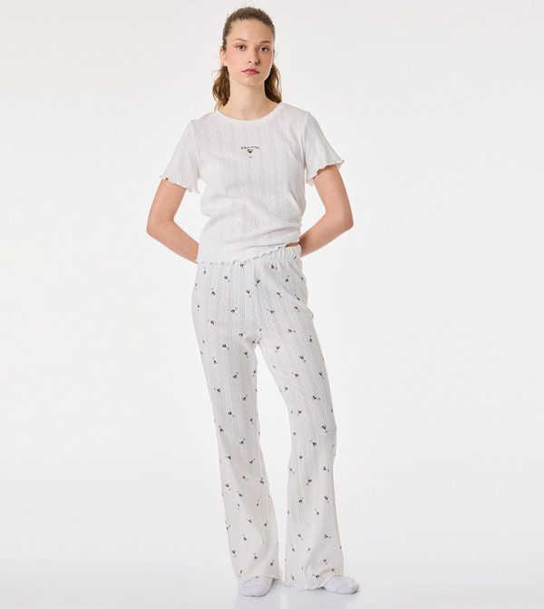 Printed Short Sleeves Pyjama Set
