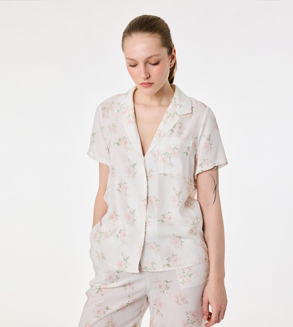 Floral Printed Sleep Shirt