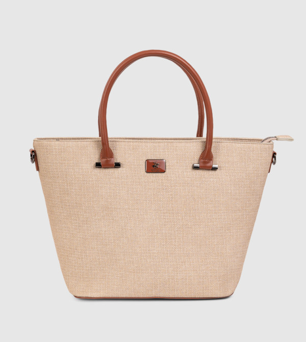 Textured Zip Tote Bag