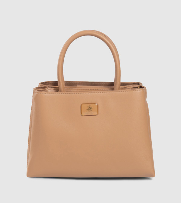 Textured Snap Closure Satchel Bag