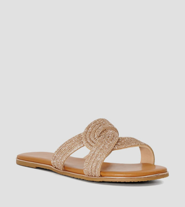 LOVEY Embellished Open Toe Sandals