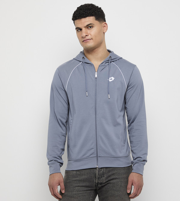 Logo Printed Hooded Jacket