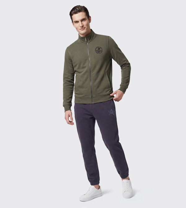MERRIT Textured Elastic Waist Joggers