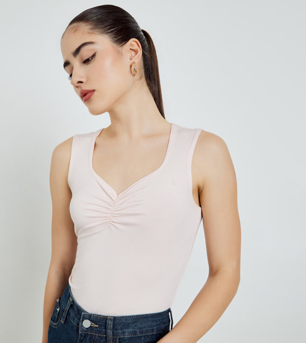 Ruched Fitted Top