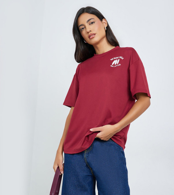 Printed Short Sleeves Oversized T-Shirt