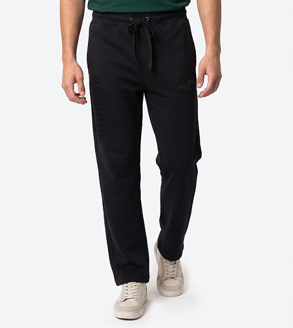 Logo Embroidered Drawstring Waist Sweatpants