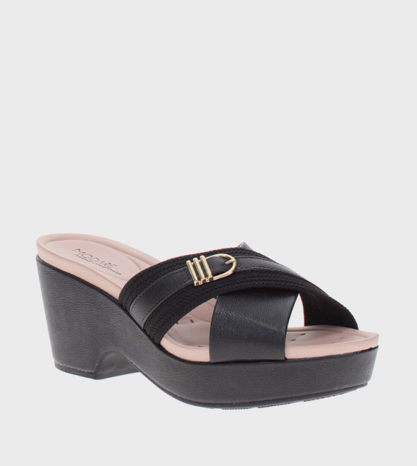 Criss-Cross Wedge Sandals