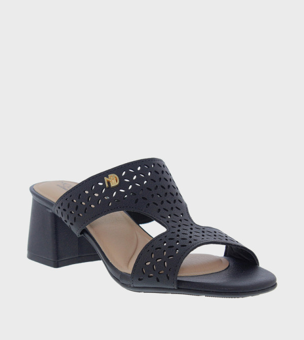 Cut-Out Detail Block Heel Sandals