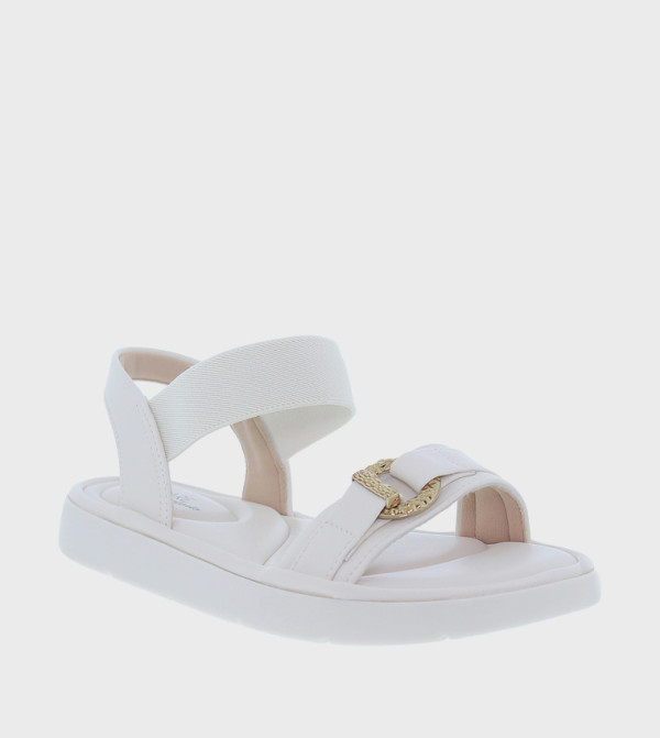 Metal Accent Casual Sandals