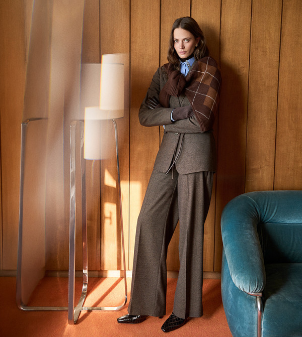 Striped Wide Leg Trousers