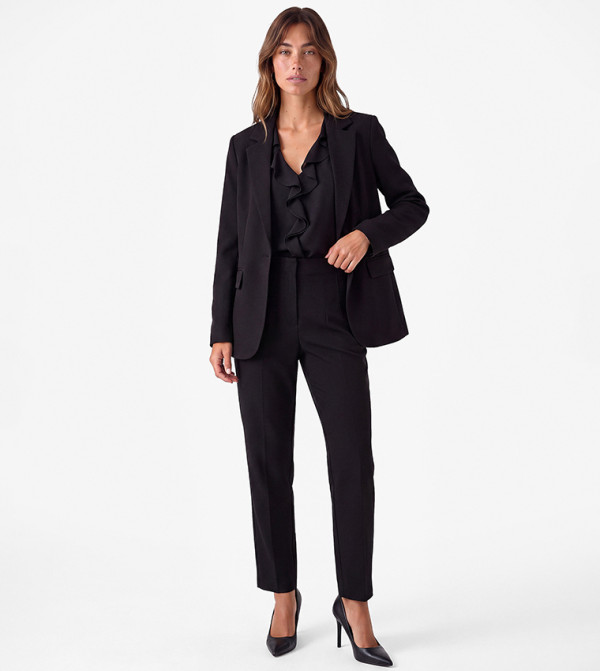Solid Slim Fit Formal Pants
