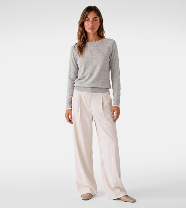 Solid Wide Leg Trousers