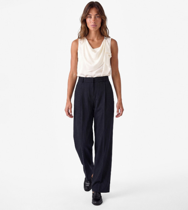 Striped Loose Fit Trousers