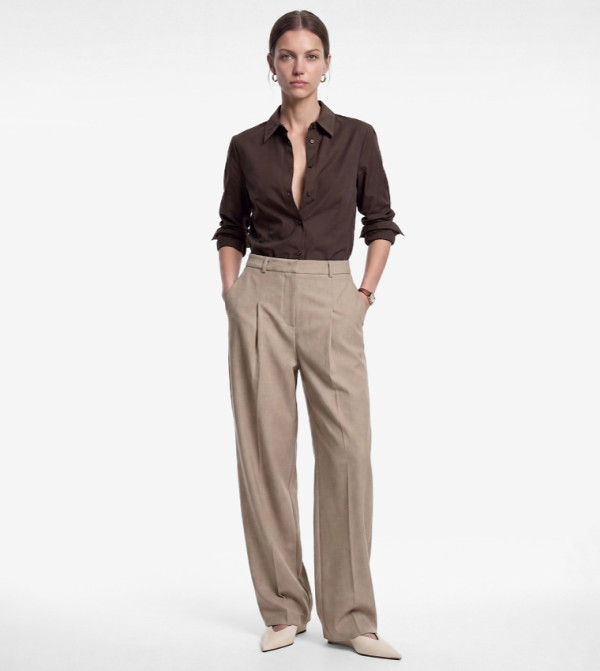 Solid Regular Fit Trousers