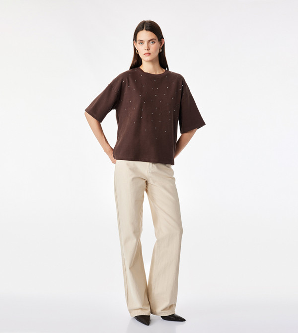 Embellished Crew Neck T-Shirt