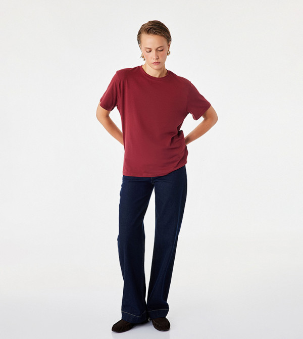 Solid Crew Neck Oversized T-Shirt