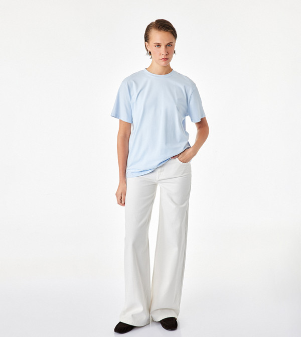 Solid Crew Neck Oversized T-Shirt