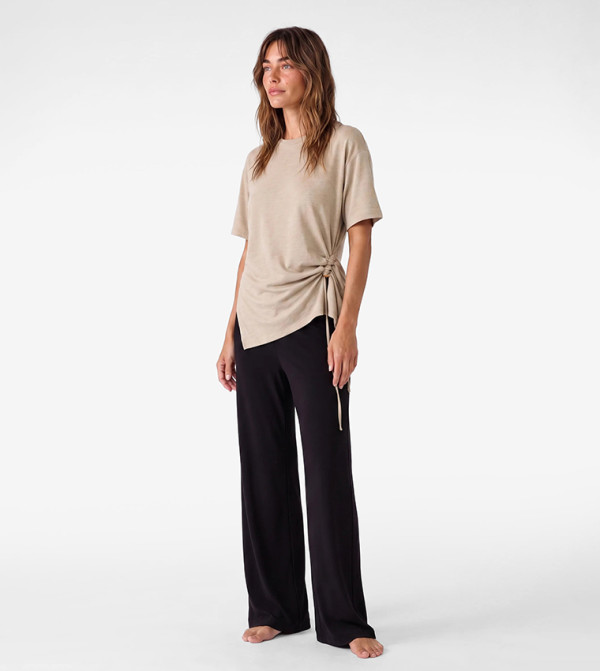 Ruched Crew Neck Oversized T-Shirt