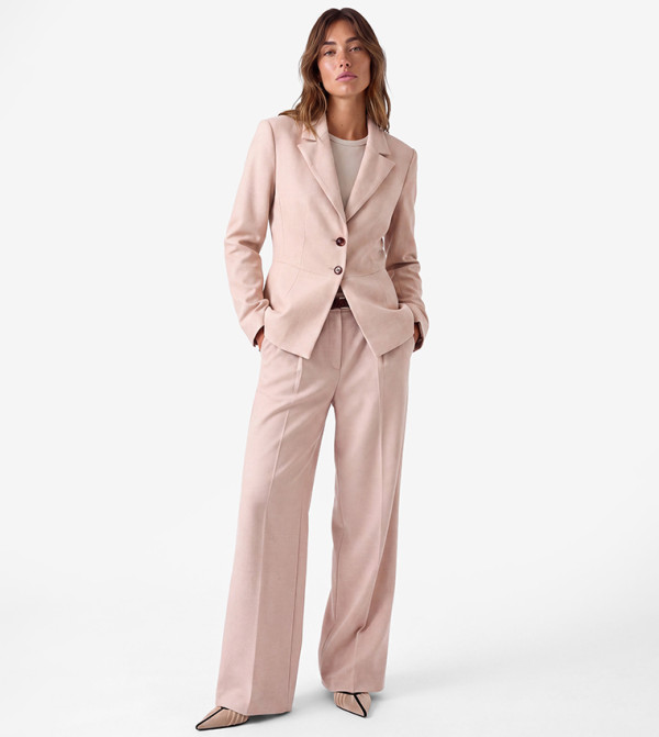 Solid Single-Breasted Blazer