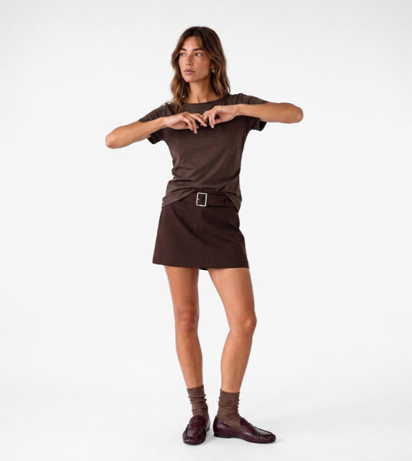 Solid Crew Neck Slim Fit T-Shirt