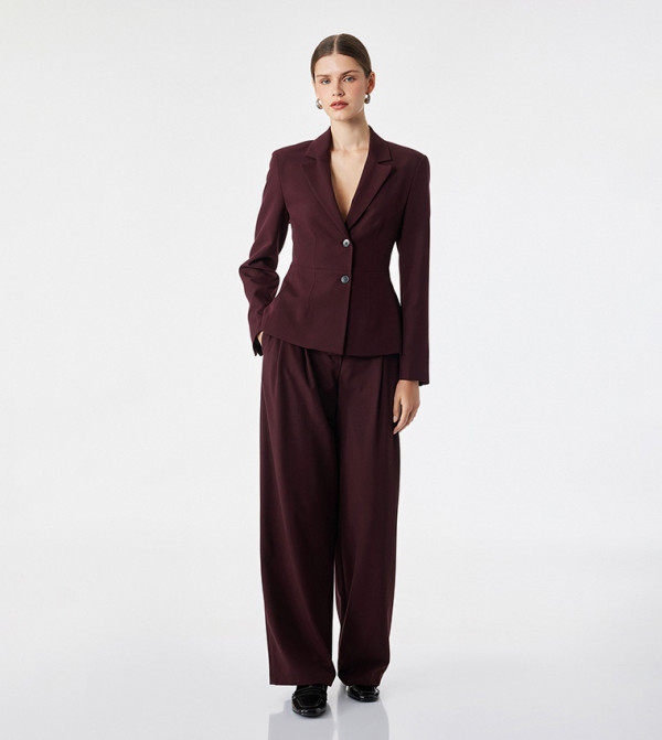 Solid Single Breasted Blazer