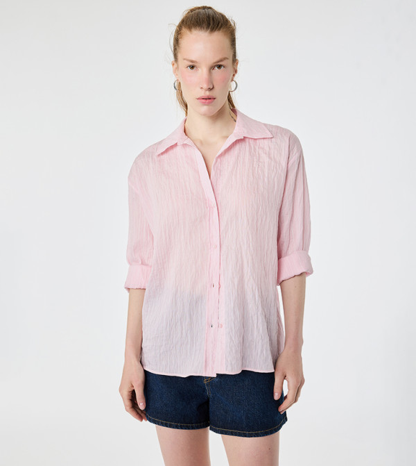 Striped Long Sleeves Oversized Shirt