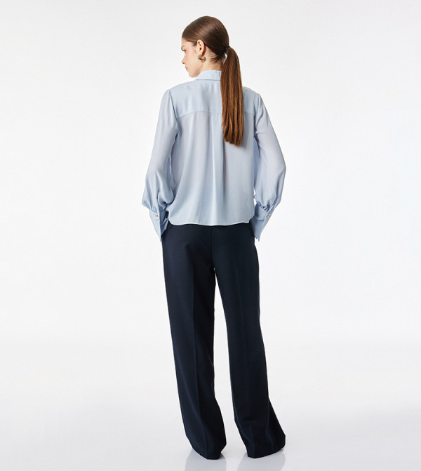 Solid Classic Collar Long Sleeves Shirt