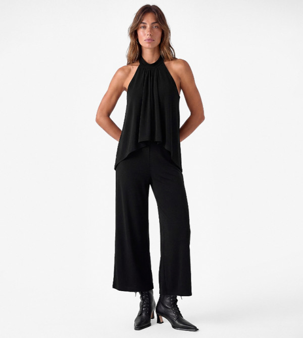Solid Halterneck Jumpsuit