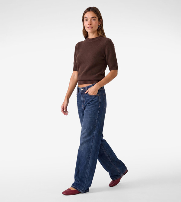 Solid Mock Neck Sweater