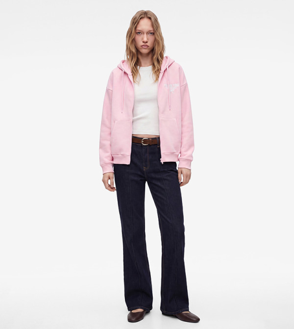 Graphic Long Sleeves Oversized Hooded Jacket