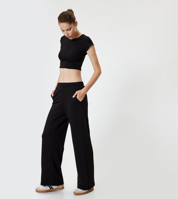 Solid Relaxed Fit Sweatpants