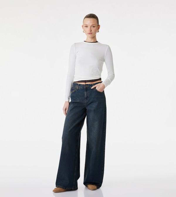 Dark Wash Loose Fit Jeans