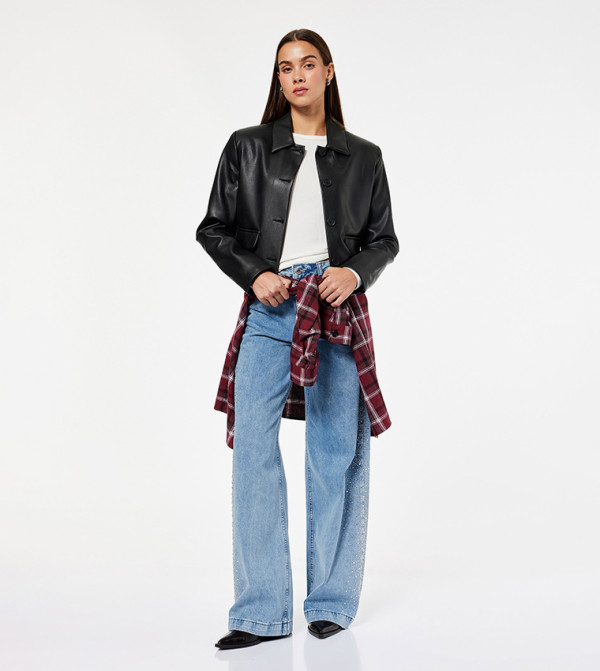 Embellished Wide Fit Jeans