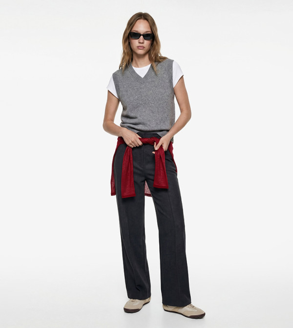 Solid Regular Fit Trousers