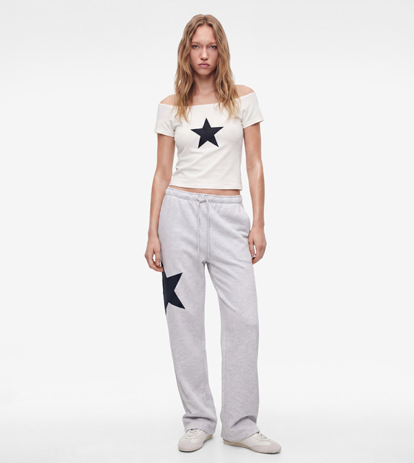 Printed Wide Leg Sweatpants