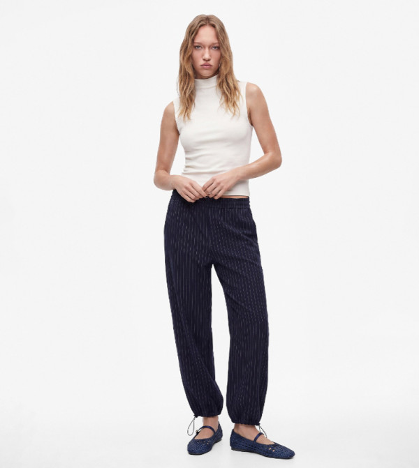 Striped Relaxed Fit Jogger Pants